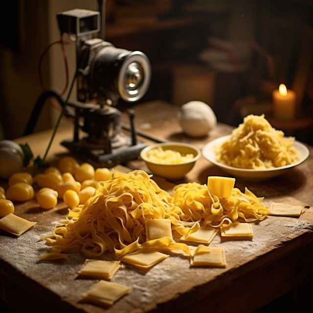 Rustic Artisan Pasta Still Life