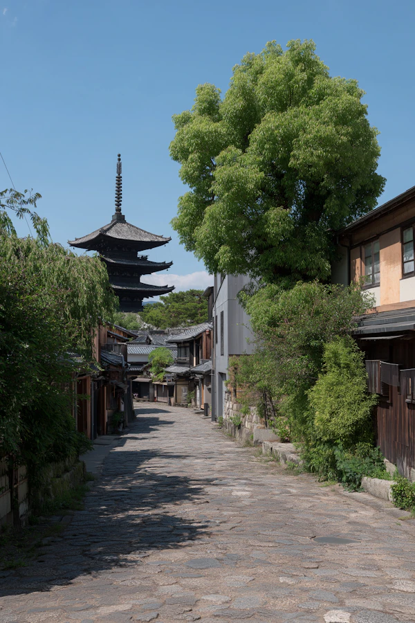 Serene Street View Yasaka Pagoda, Kyoto