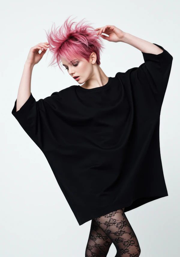 Edgy Pink-Haired Pose