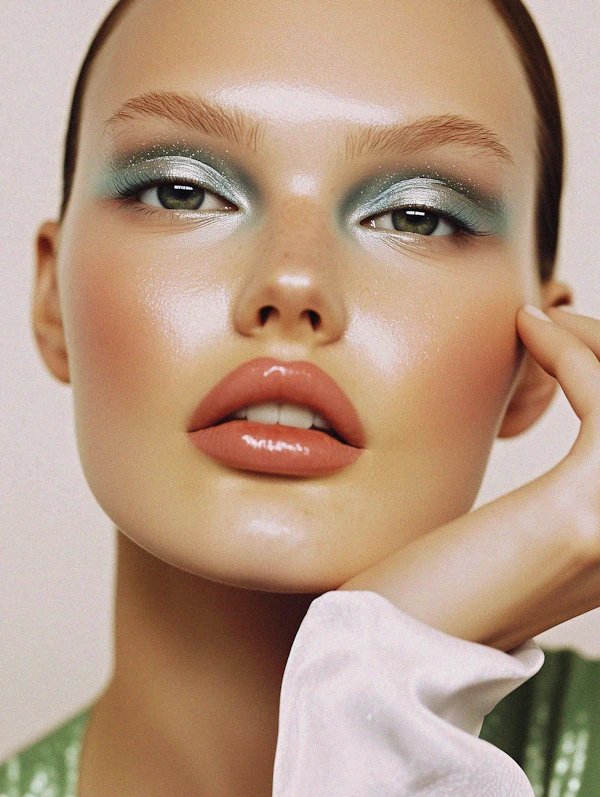 Close-up Portrait with Striking Makeup