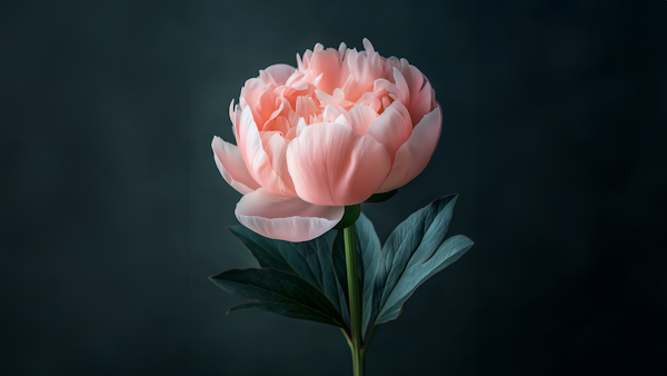 Single Pink Peony Flower