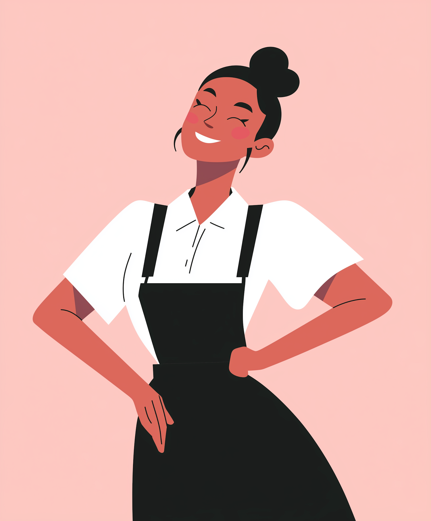 Minimalist Illustration of Professional Woman