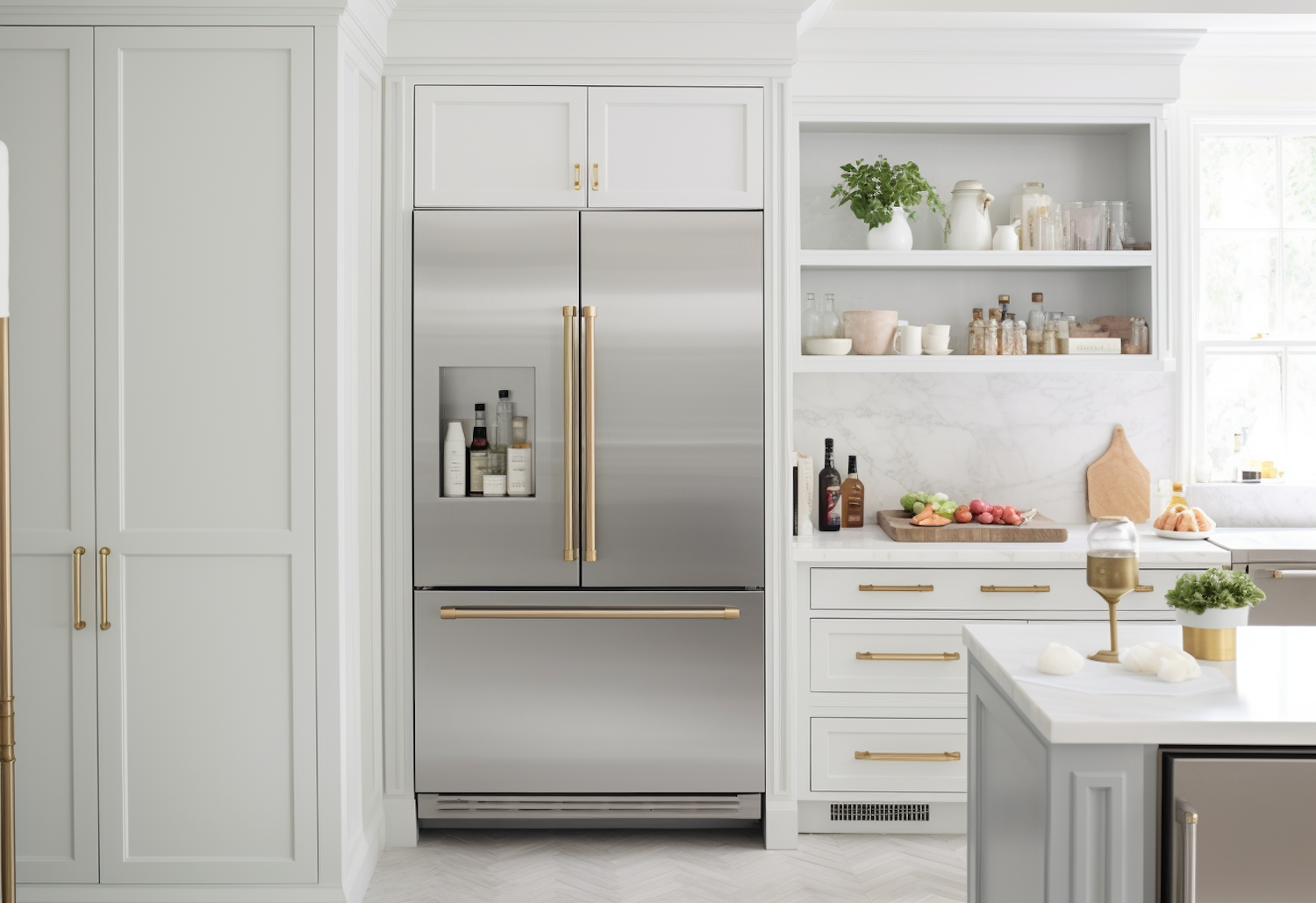 Elegant Modern Kitchen with Gold Accents