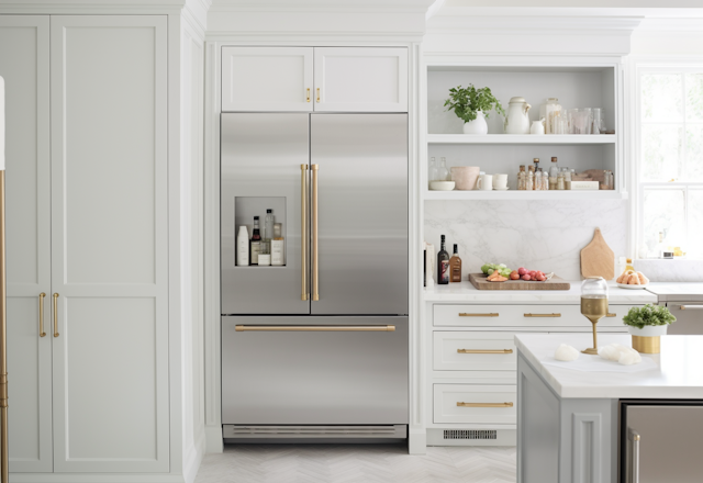 Elegant Modern Kitchen with Gold Accents