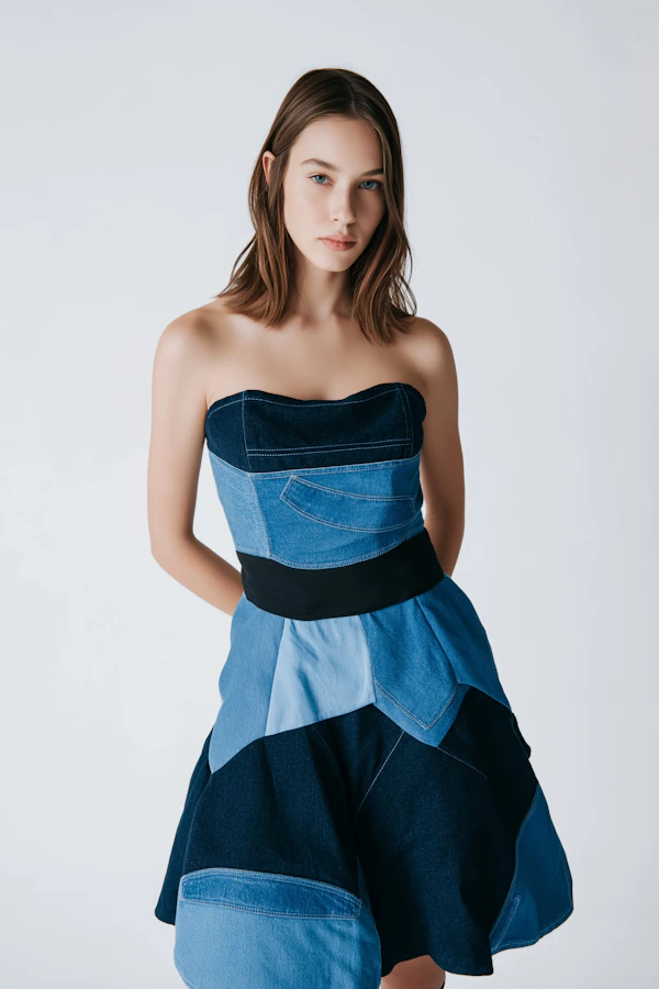 Denim Patchwork Elegance