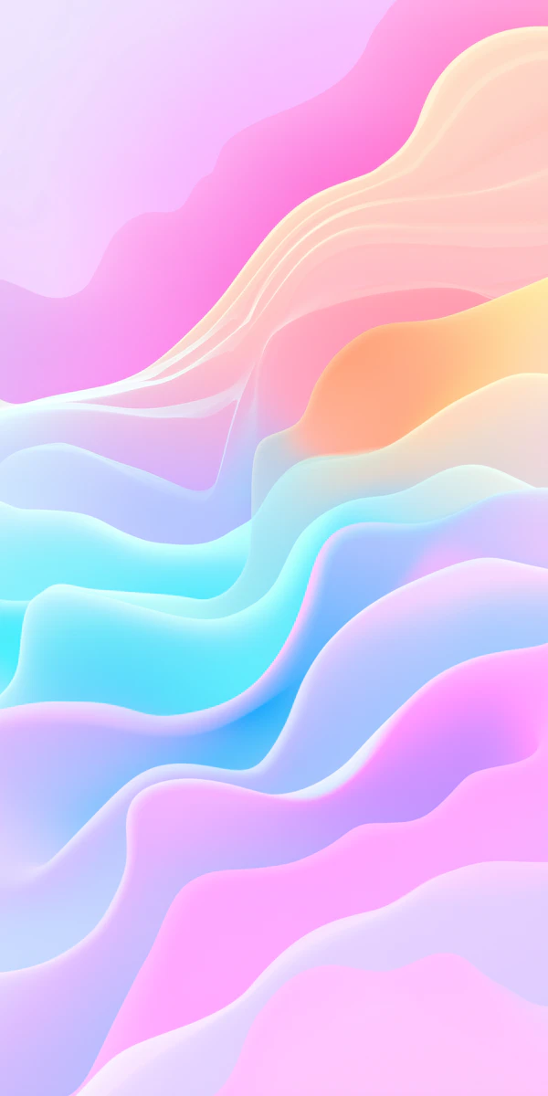 Pastel Waves Abstract
