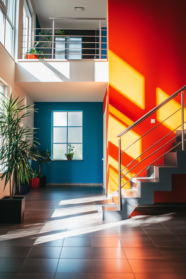 Modern Interior with Vibrant Colors