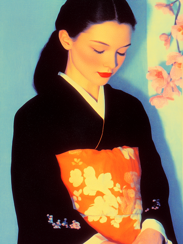 Elegant Kimono Portrait