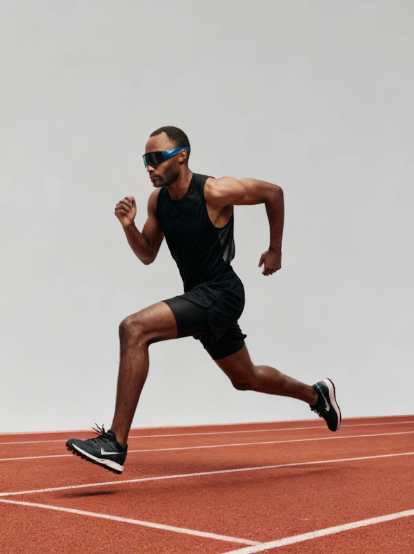 Runner on Red Track