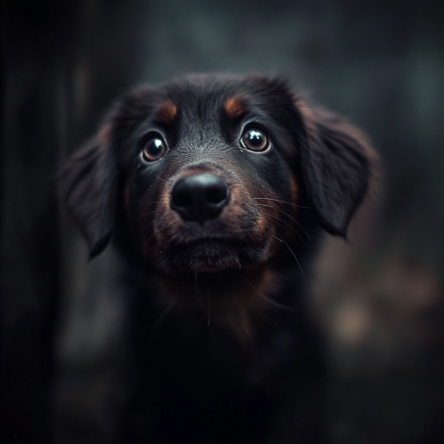 Curious Puppy Portrait