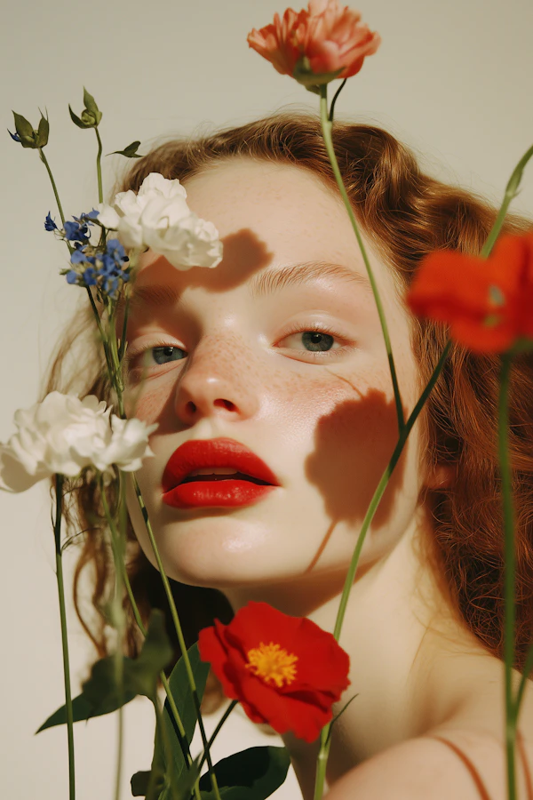 Portrait With Flowers