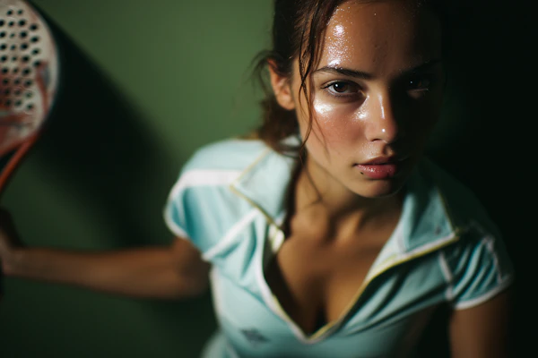 Focused Tennis Player