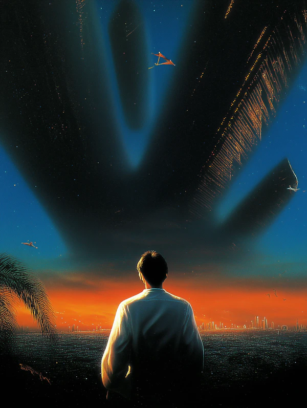 Contemplative Sunset Scene