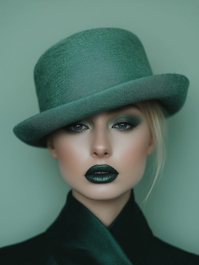 Monochromatic Green Portrait