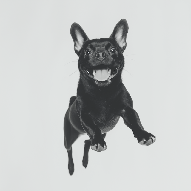 Jumping French Bulldog