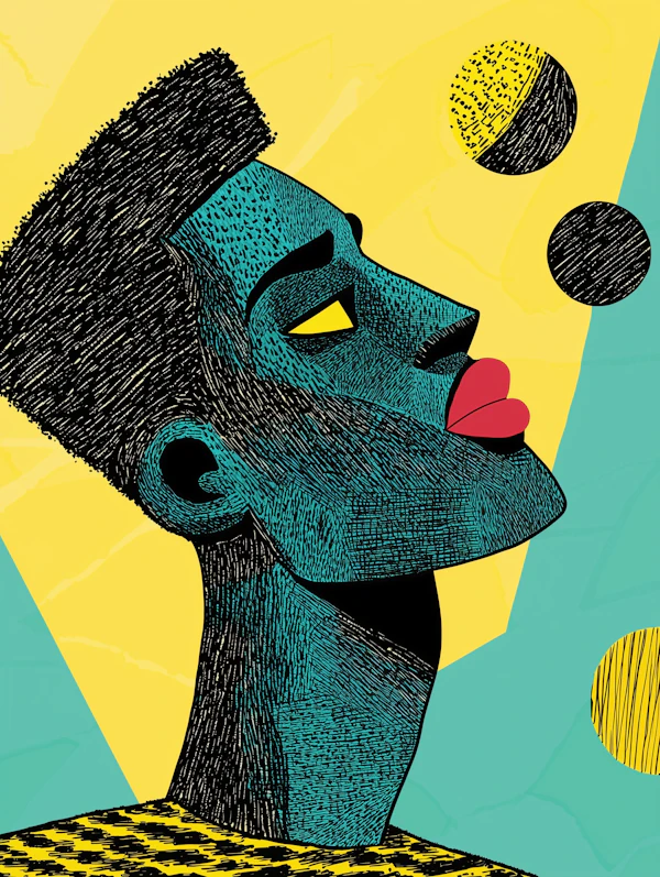 Stylized Human Profile Illustration