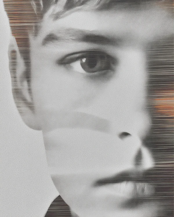 Abstract Face Close-Up