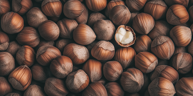 Close-up of Hazelnuts