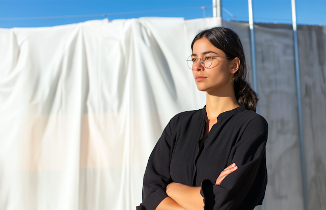 Contemplative Woman with Sunlit Profile