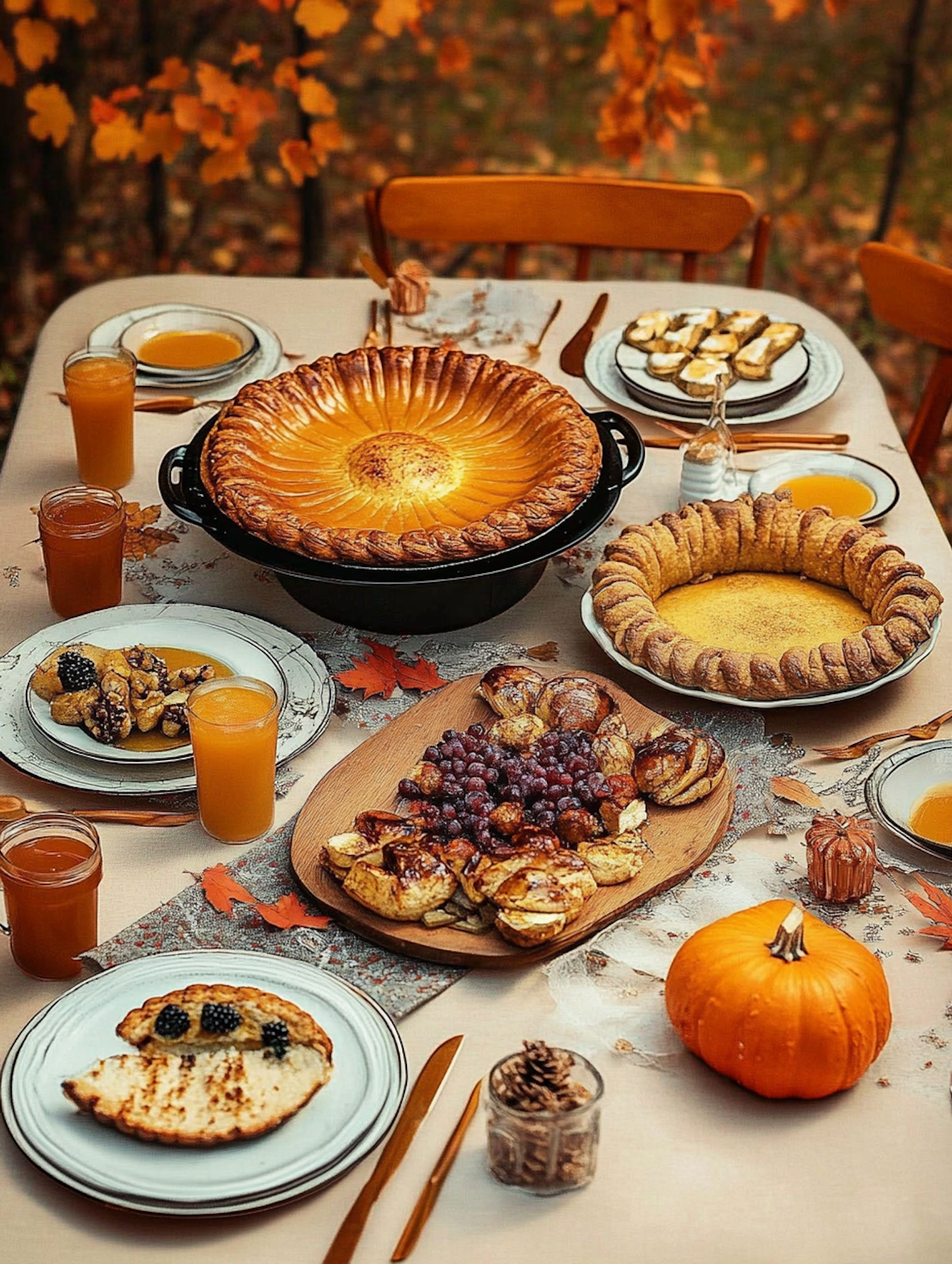 Autumn-Themed Table Setting