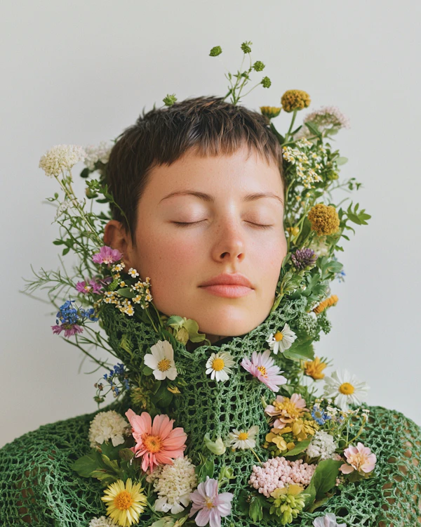 Floral Harmony Portrait