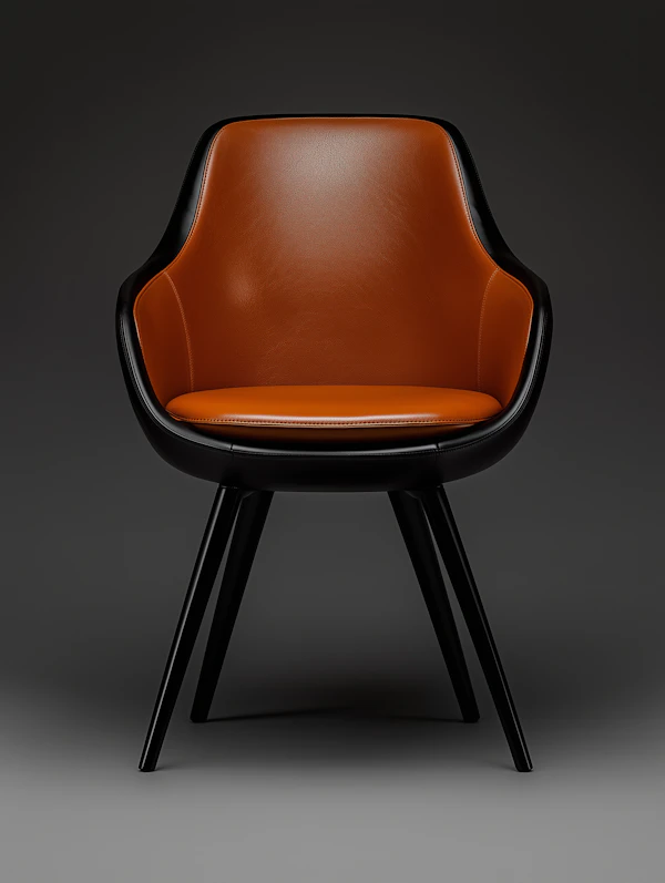 Modern Cognac Chair