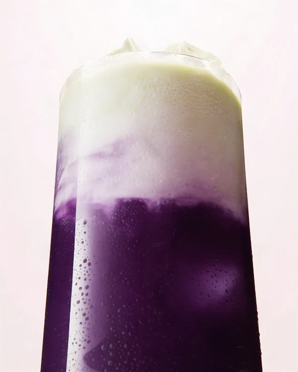 Layered Beverage Close-Up