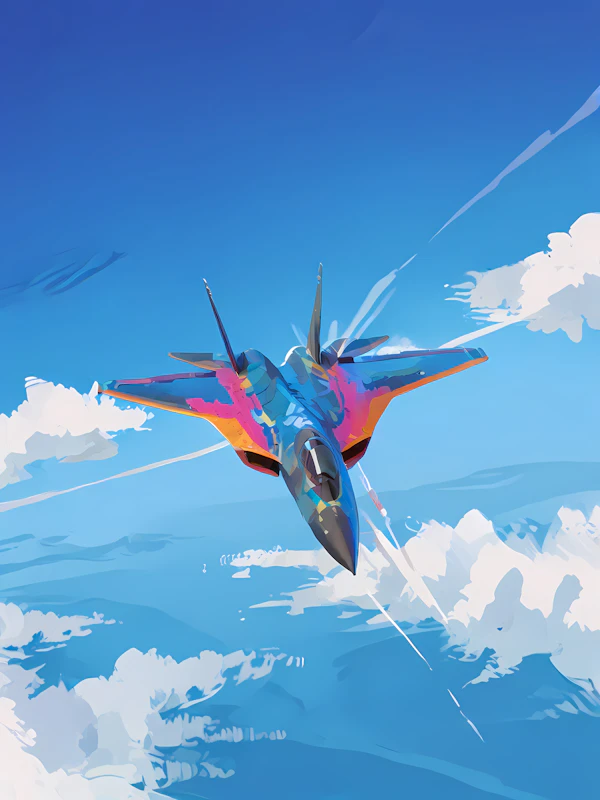 Vibrant Fighter Jet