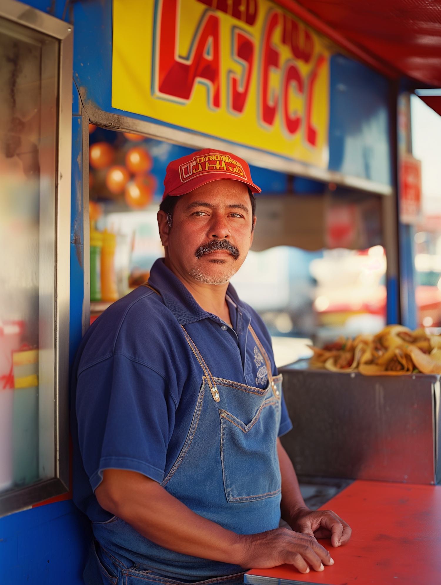 Confident Food Vendor Portrait