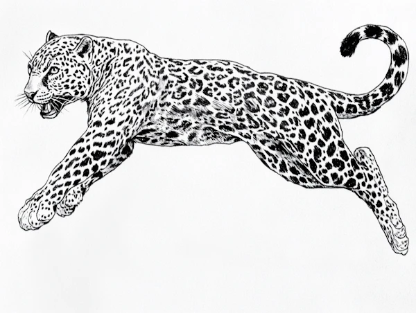Leaping Leopard Art