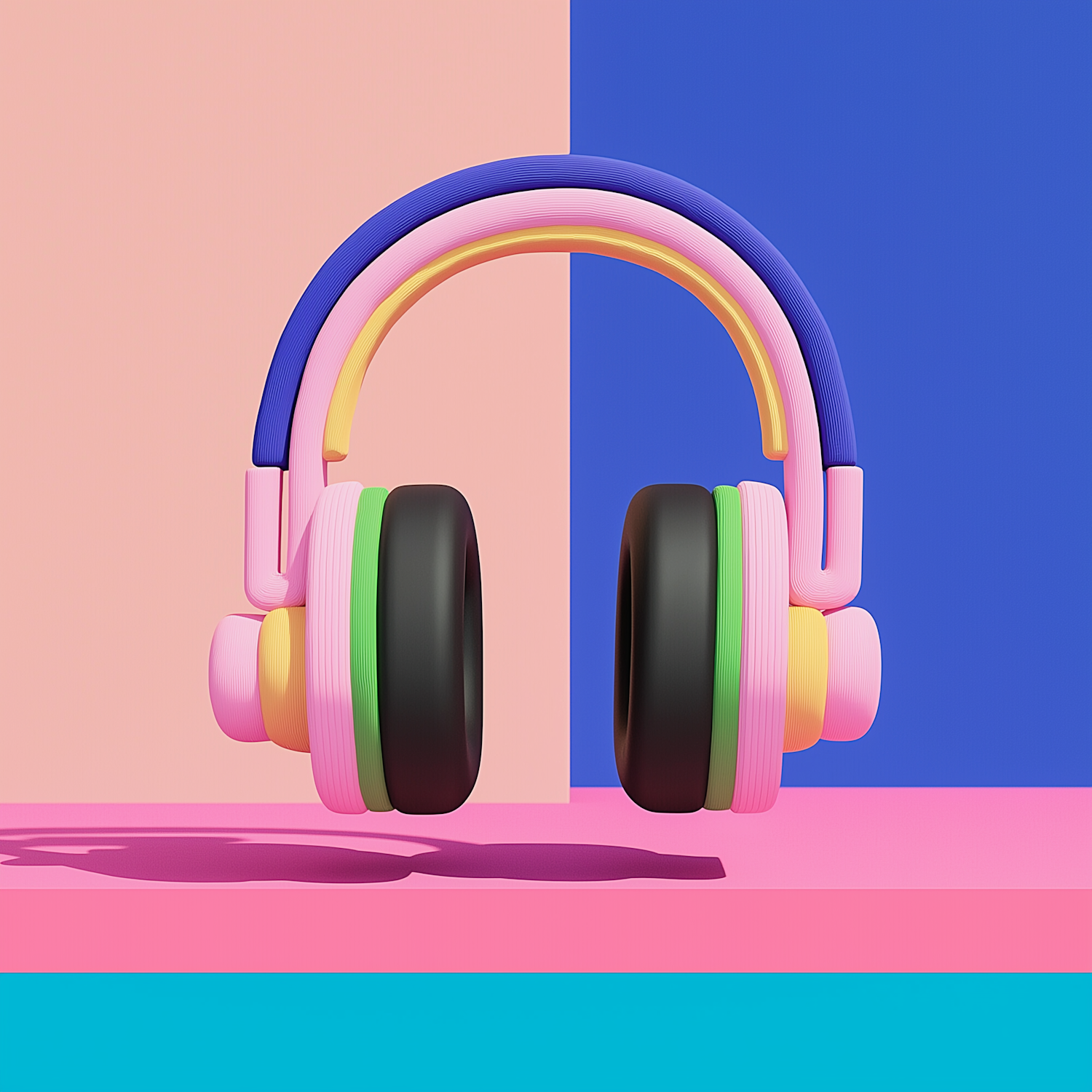 Colorful Headphones Art
