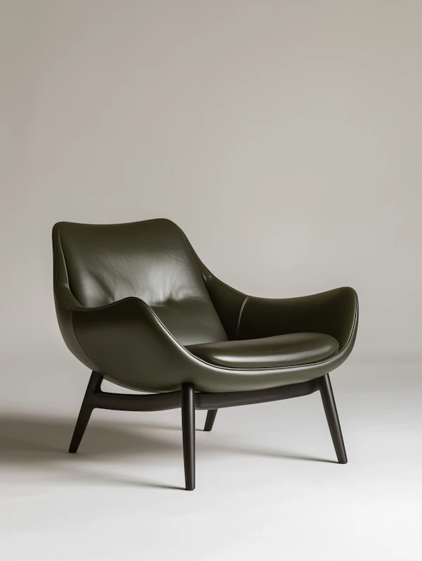 Modern Olive Armchair