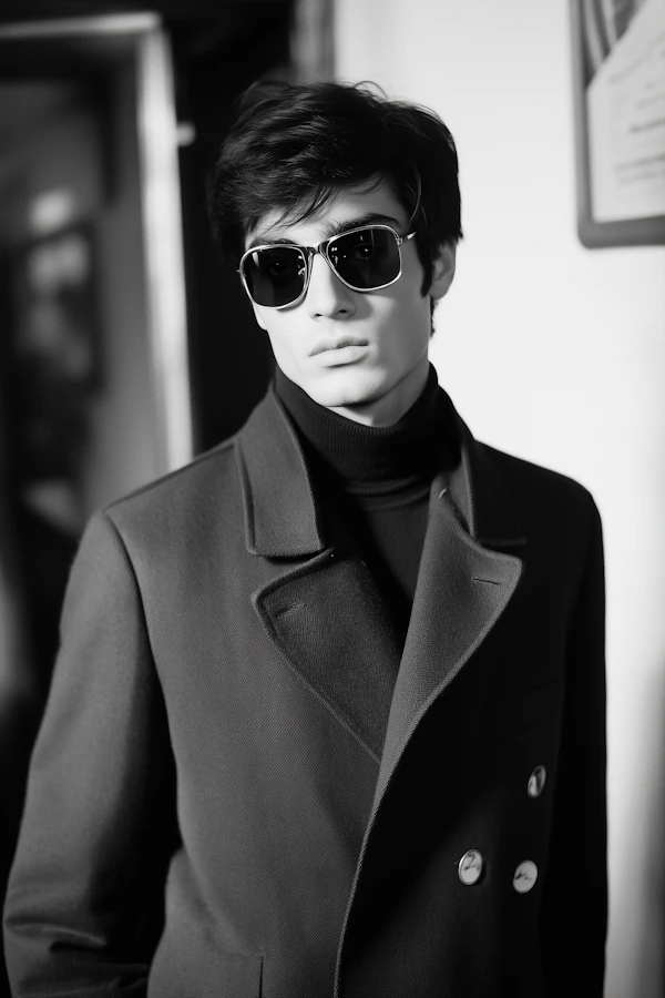 Stylish Individual in Monochrome