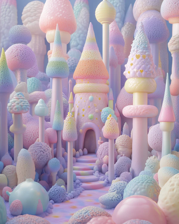 Pastel Fantasy Landscape