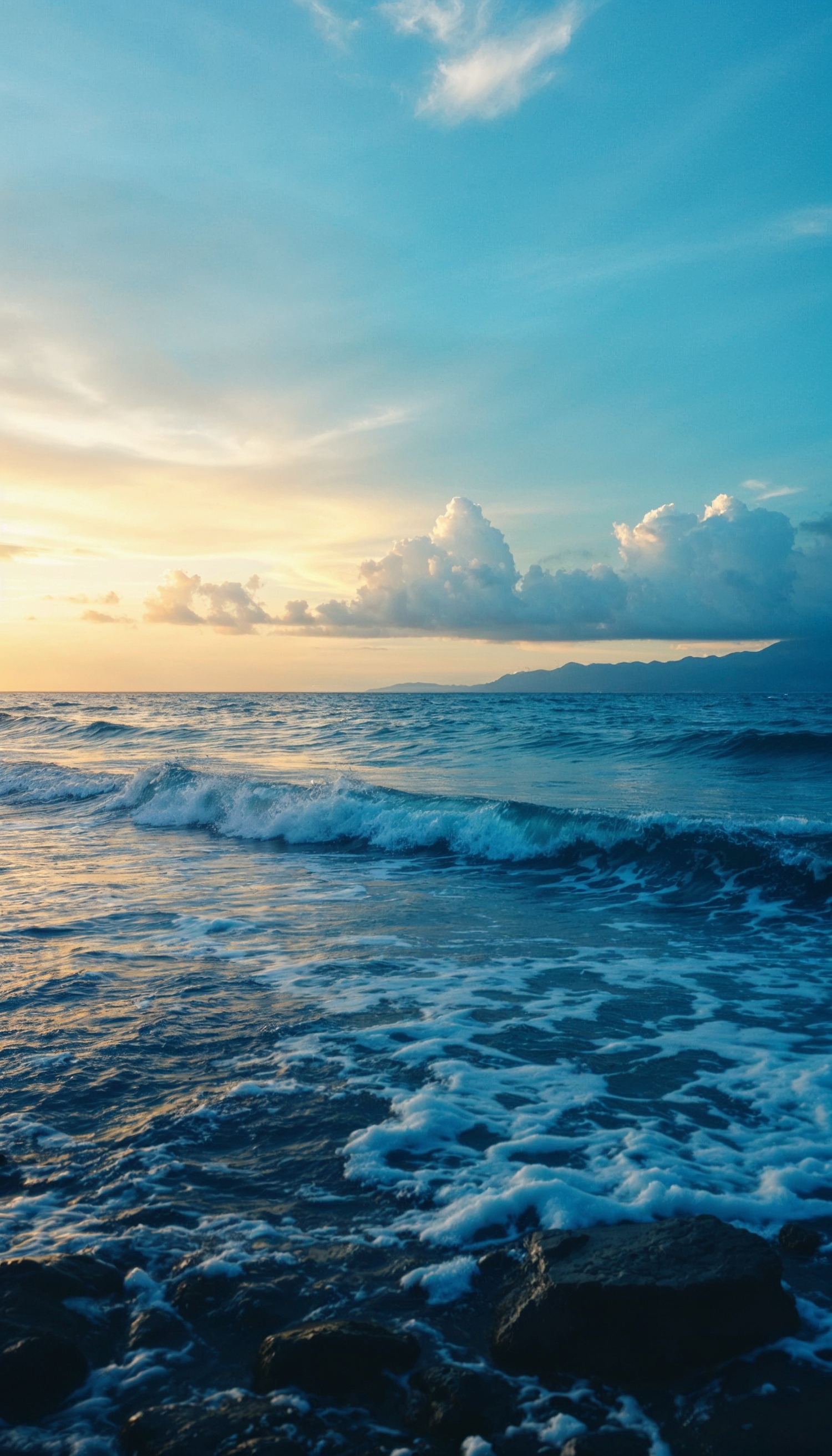 Serene Seascape at Sunset