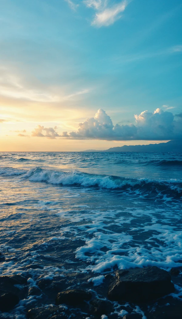 Serene Seascape at Sunset