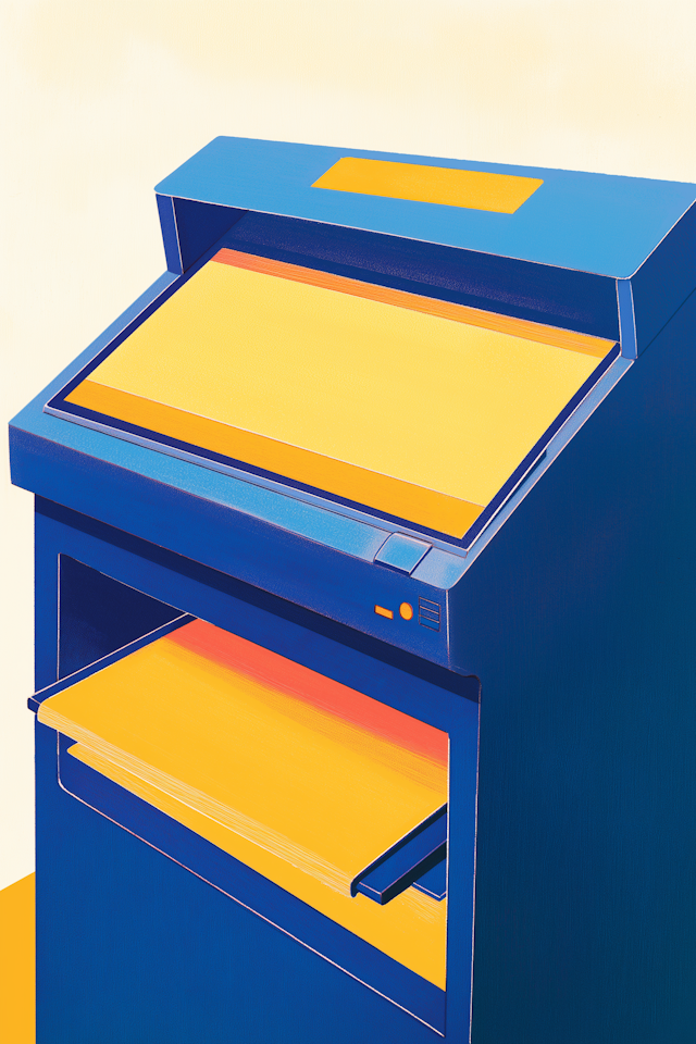 Stylized Photocopier Illustration