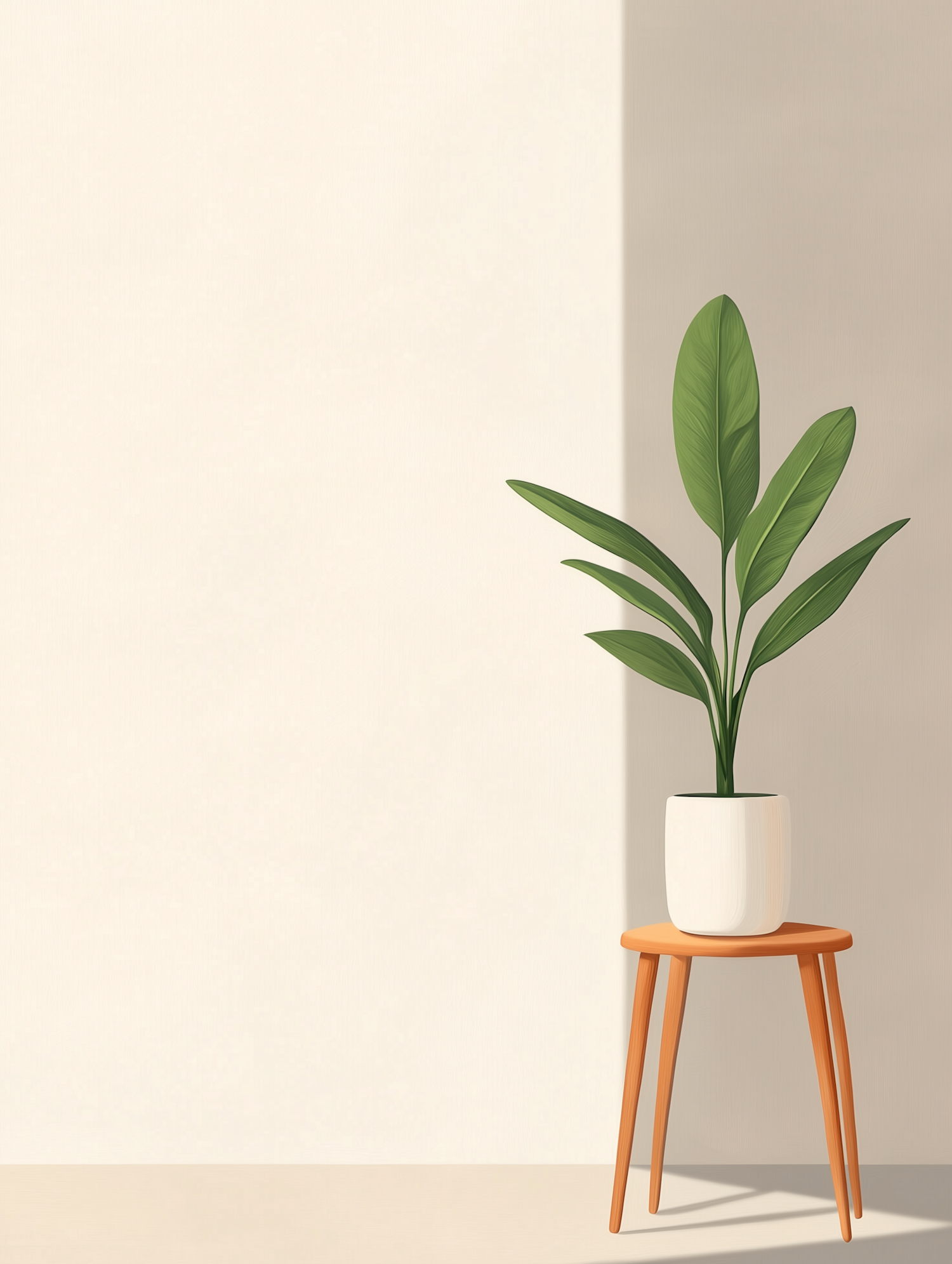 Indoor Plant on Wooden Stool