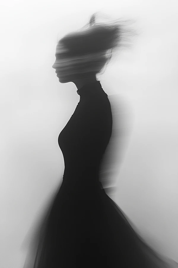 Ethereal Woman in Motion