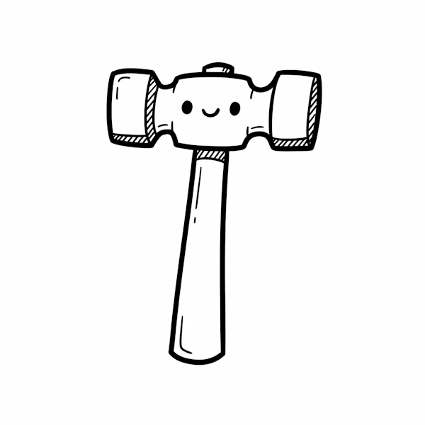 Smiling Cartoon Hammer