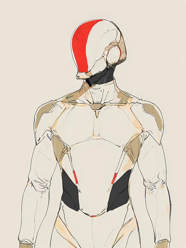Futuristic Humanoid Figure