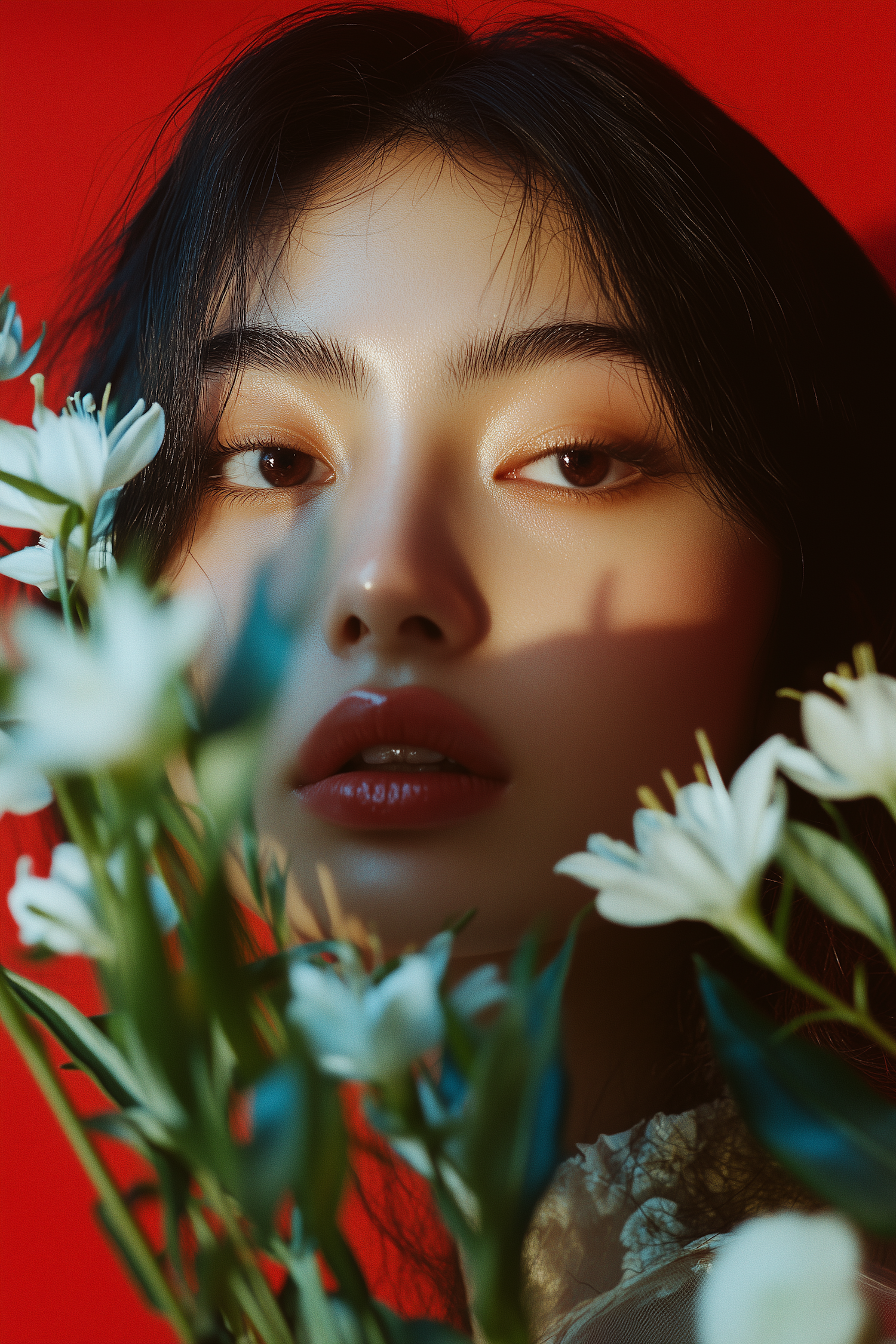 Portrait with Flowers