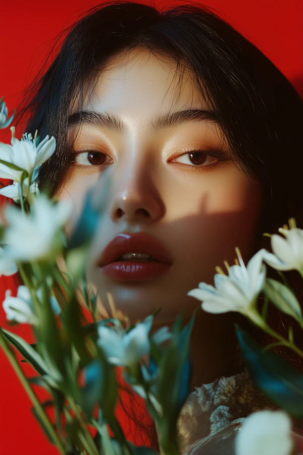Portrait with Flowers