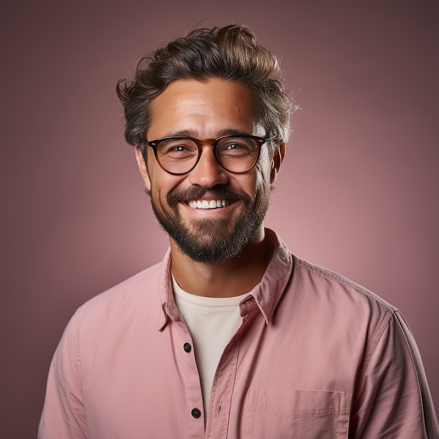 Warm and Stylish Latino with Beard