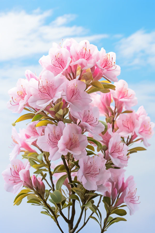 Springtime Pink Rhododendron Elegance