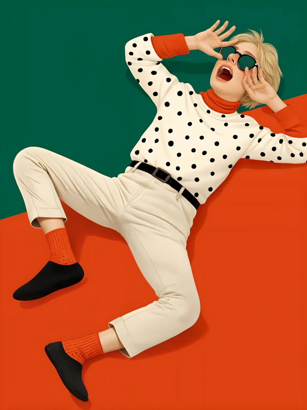 Fashion Pose on Colors