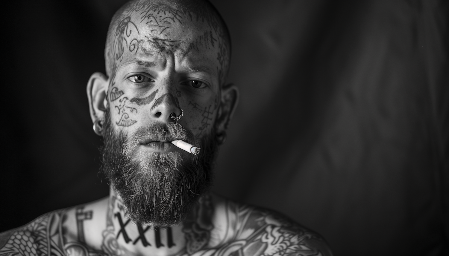 Portrait of a Tattooed Man