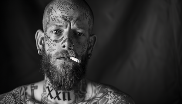 Portrait of a Tattooed Man