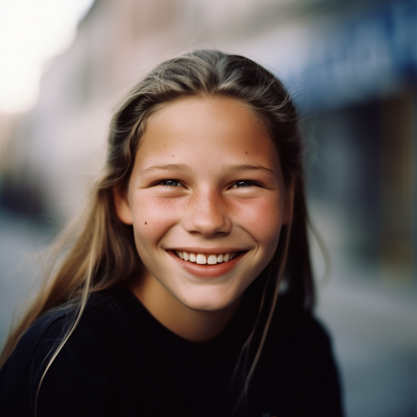 Joyful Young Girl Portrait