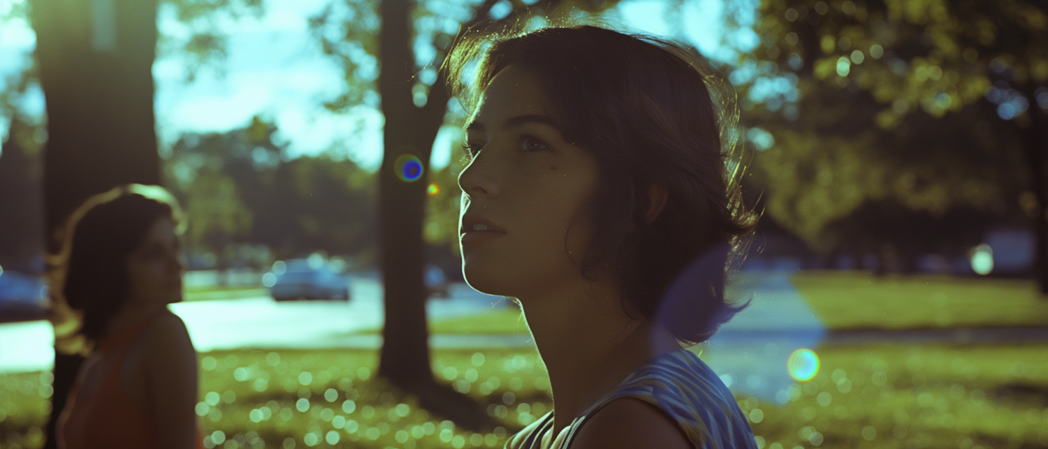 Pensive Young Woman in Golden Light